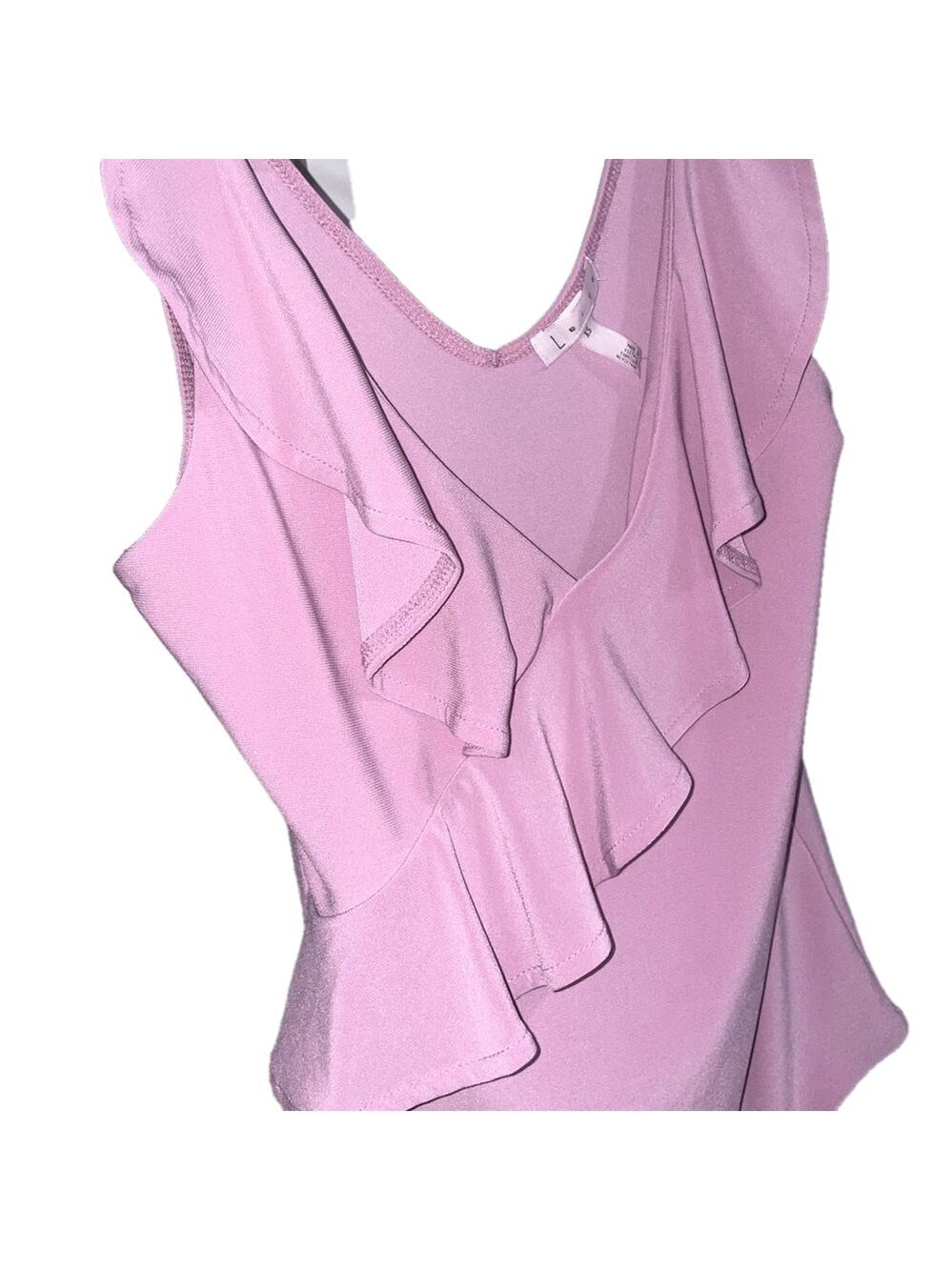 NWT LEITH Bodysuit Womens XS Ruffles Sleeveless Boho Festival - Picture 6 of 11